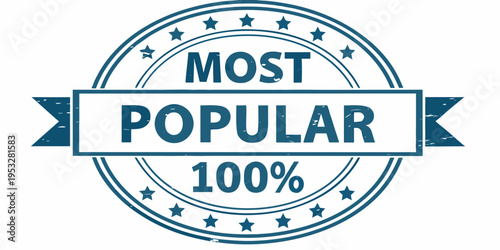 A blue stamp declares something is most popular with a 100 rating