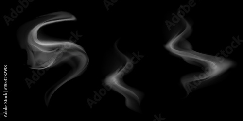 Chimney smoke, fog wave or cloud pattern with overlay effect. Cloud art or smoky air illustration