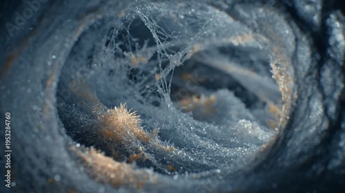 Close-up of dirty air duct interior with visible dust and debris buildup