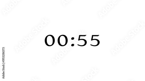 Minimalist digital sixty second counter
