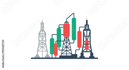 Industrial Oil Plants Depicting Market Performance and Economic Trends