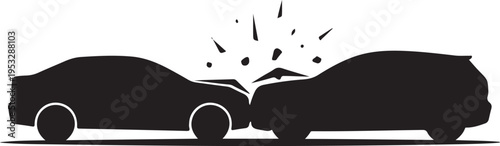 Black cars crashing with explosion vehicles accident