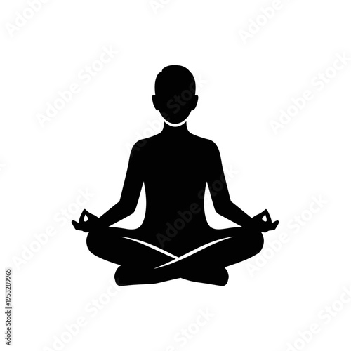 a person sitting in meditation posture.