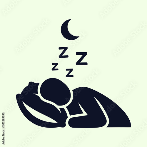 A person sleeping peacefully at night.