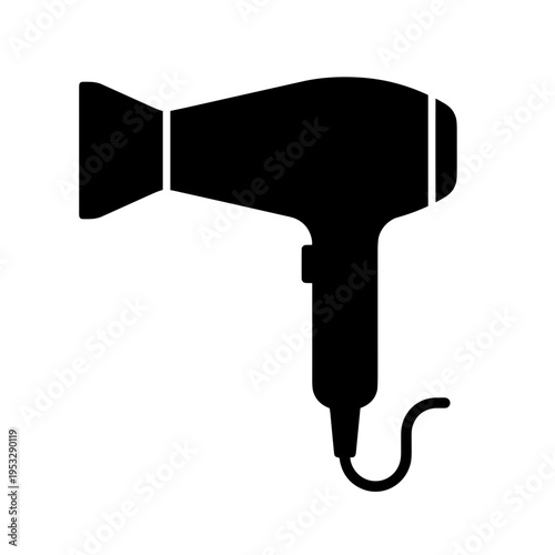electric hair dryer isolated