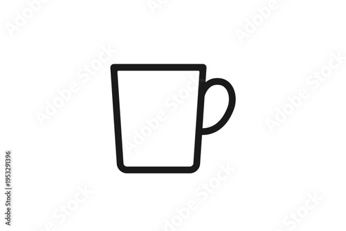 深めのマグカップ線画アイコン飲み物用途