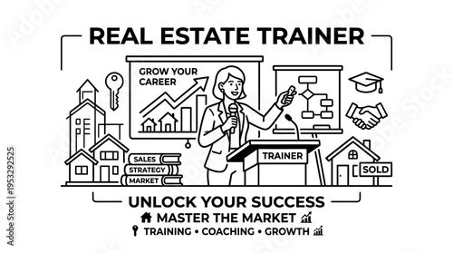 Real Estate Trainer Teaching About Career Growth