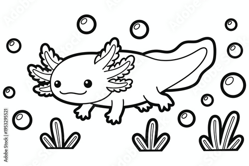 Underwater Kids Coloring Page