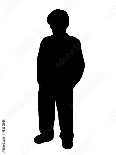 silhouette of a child