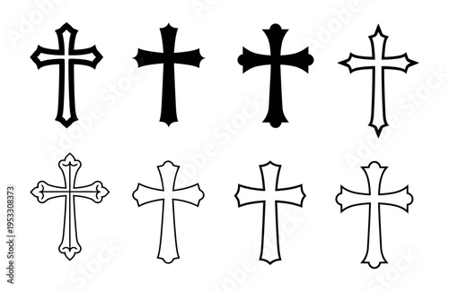 Easter sunday crosses symbols of faith and resurrection