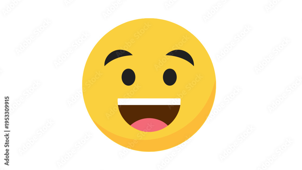 Fototapeta premium Happy Emoji Face with Tongue Out.