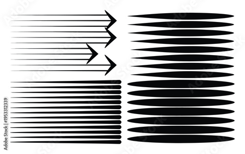 Abstract Speed Lines and Arrow