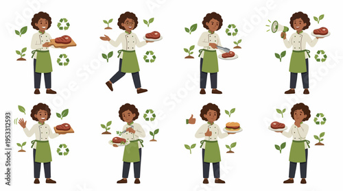 Chef Promoting Vegan Food and Sustainability