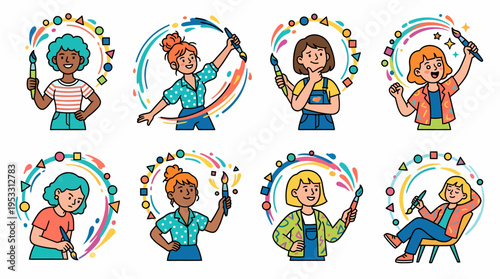 Creative Girls Painting and Drawing Art