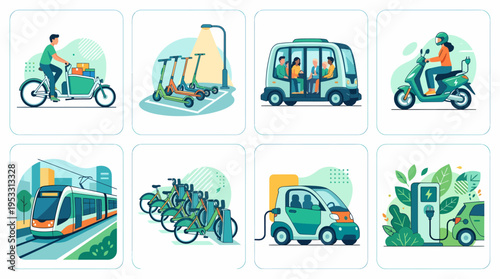 Electric Mobility Solutions: Scooters, Cars, Bikes, Tram, Bus