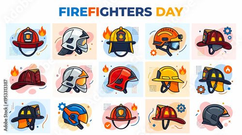 Firefighter Helmets Collection - Safety and Courage