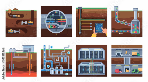 Industrial Infrastructure And Underground Systems Set
