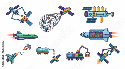 Pixel Art Spacecraft and Satellites Collection