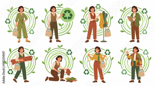 Sustainable Fashion Woman Eco-Friendly Lifestyle Collection