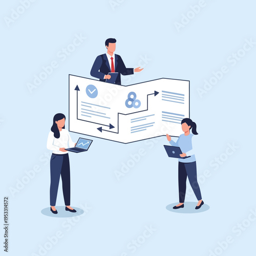 Business Team Working Together on Project Plan.