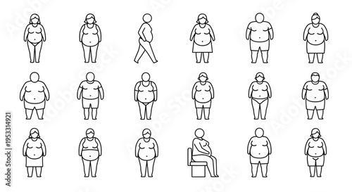 Diverse group of people illustrations.