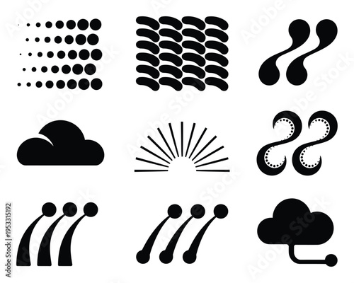 Collection of Abstract Black and White