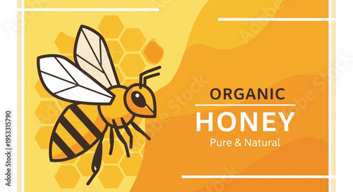 Bee Collecting Nectar from Honeycomb Cells.