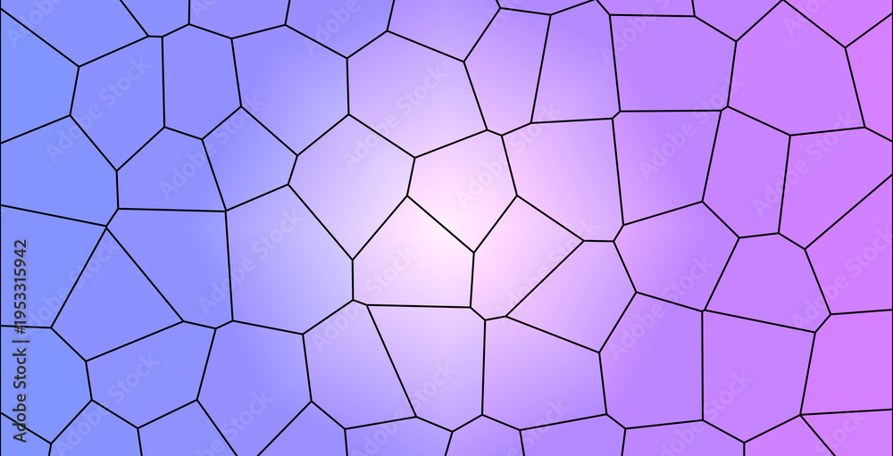 Fototapeta premium Seamless geometric hexagonal pattern in gradient purple and blue tones for modern backgrounds