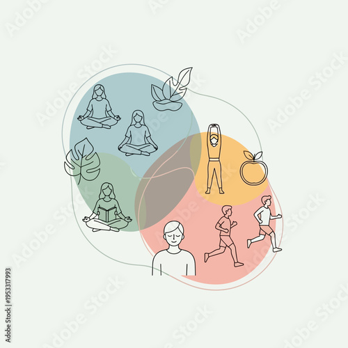 People doing various fitness activities together.