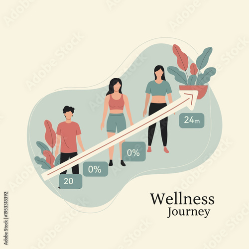 Wellness journey of three people.