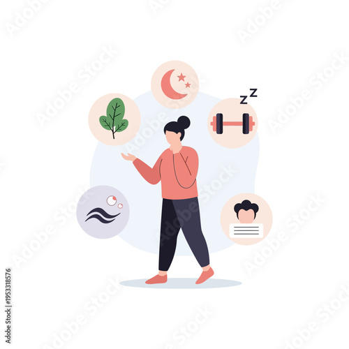 Woman thinking about healthy lifestyle choices.