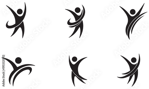 Active Lifestyle Icons Bundle - Sports, Dance, Yoga, and Fitness Silhouettes Set