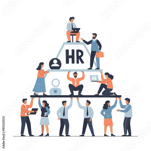 HR Team Working Together on Project.