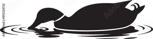 Black silhouette of a whale breaching water