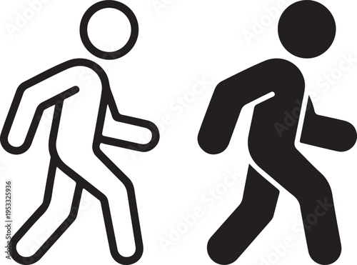 vector illustration of walking man isolated icon