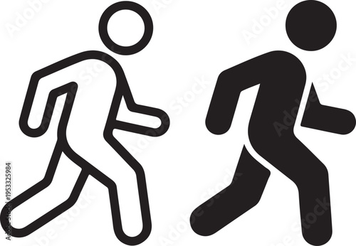 vector illustration of walking man isolated icon