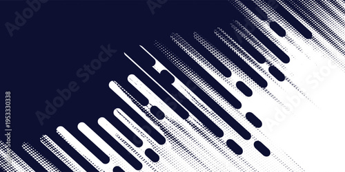 White halftone dots blue color pattern gradient grunge texture background. Dot pop art comic sport style vector illustration. Eps10