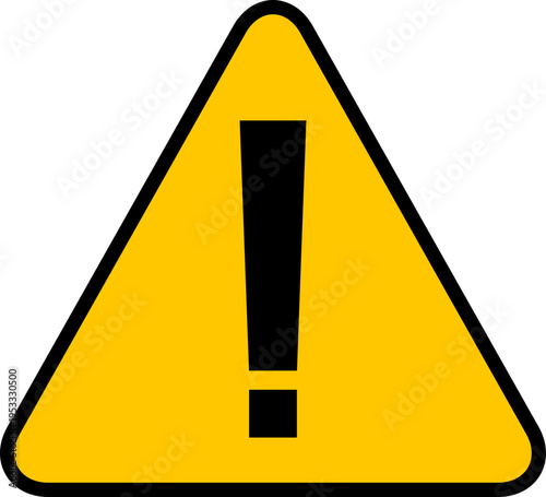 Warning Sign Vector in Yellow Color Isolated on White Background Safety Symbols