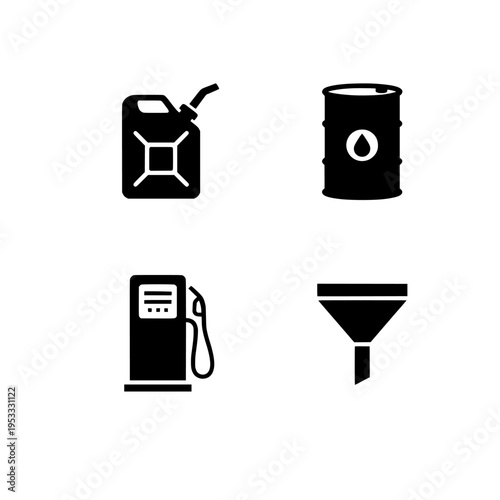 Oil and fuel icons vector illustration