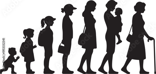 Vector silhouette generation women.