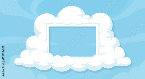 Cloud Shape Frame Border.