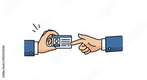 Businessman giving a credit card.