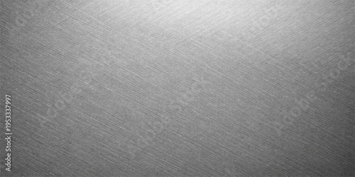 A sleek brushed metal texture features a seamless stainless steel pattern with a shiny silver metallic surface, creating a modern gray backdrop design for a polished material wallpaper