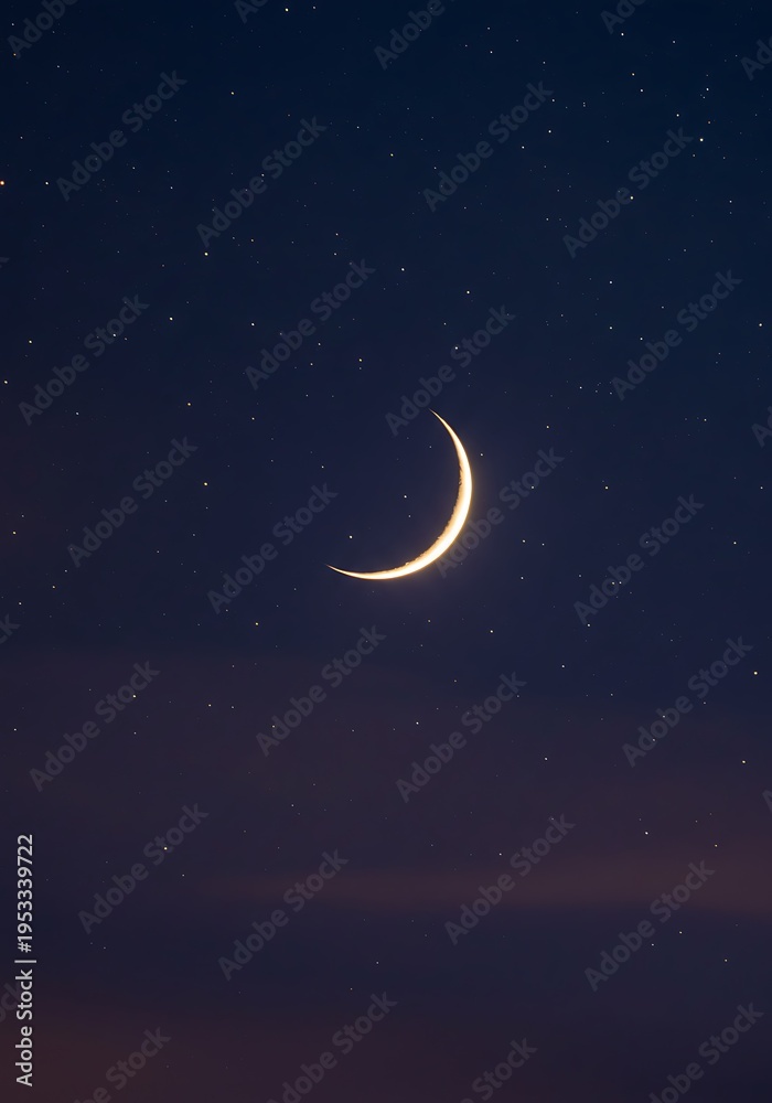Naklejka premium Celestial Crescent's Embrace
