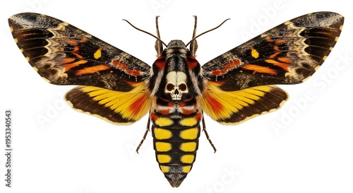 Deaths-head Hawkmoth - A Striking Insect with Skull-Like Markings.