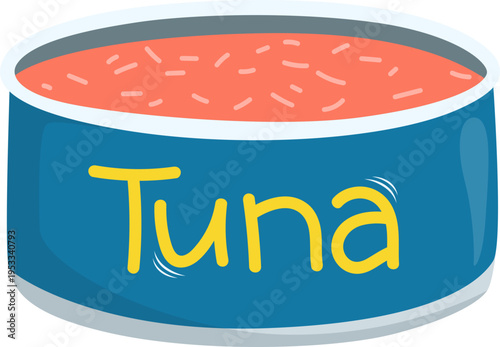 Canned Tuna Fish Vector Illustration. World tuna day vector isolated