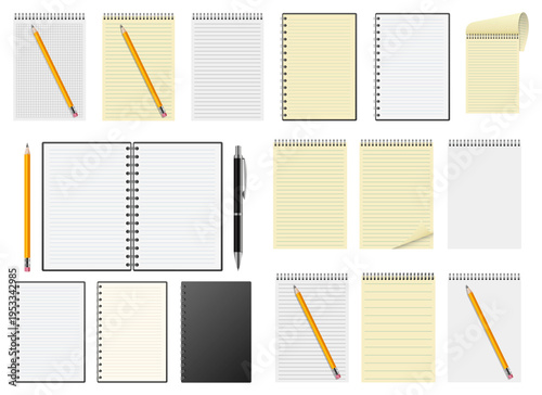Stationery Collection: Notebooks, Pencils, and Pens for Writing and Drawing