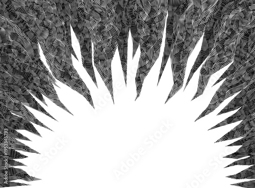 アーチ状のショック、ダメージの効果線背景