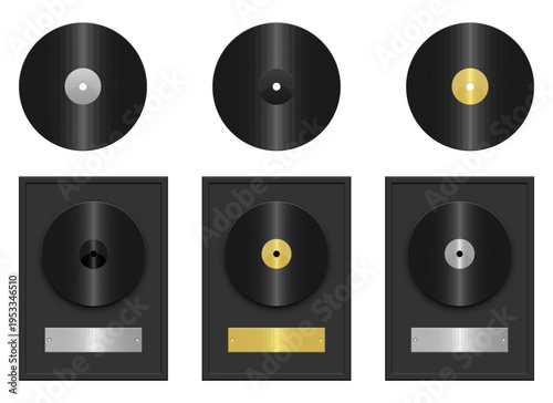 Award-Winning Music: Display of Gold, Platinum, and Diamond Record Plaques