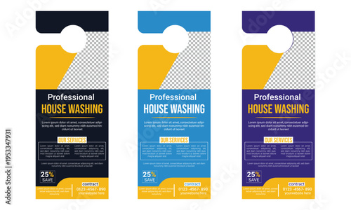 House Washing Door Hanger Design Template